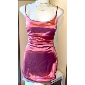 Satin Pink/Mauve Dress